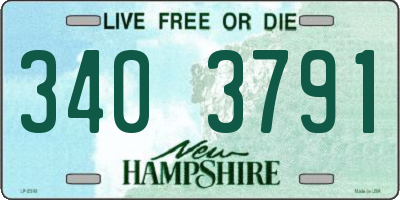 NH license plate 3403791