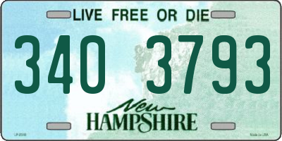 NH license plate 3403793