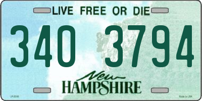 NH license plate 3403794