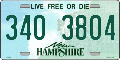 NH license plate 3403804