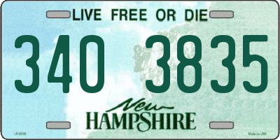 NH license plate 3403835
