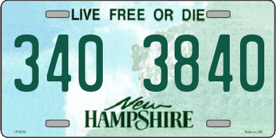 NH license plate 3403840