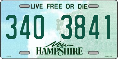 NH license plate 3403841