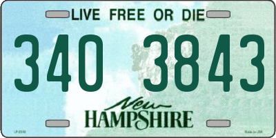 NH license plate 3403843