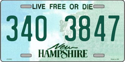 NH license plate 3403847