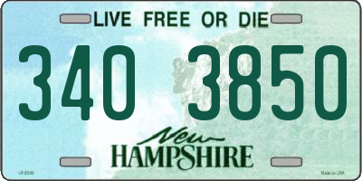 NH license plate 3403850