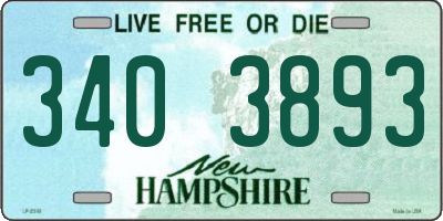 NH license plate 3403893