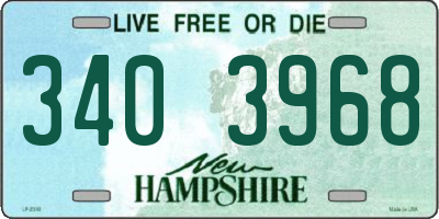 NH license plate 3403968