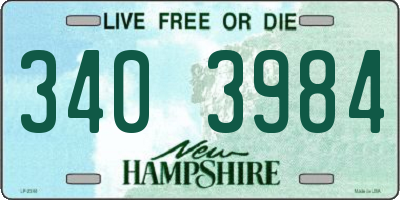 NH license plate 3403984