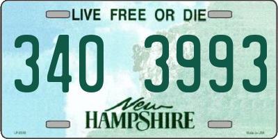 NH license plate 3403993