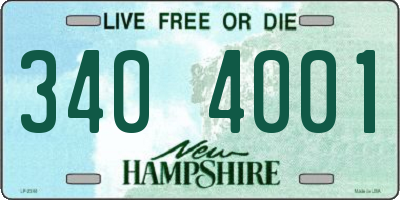 NH license plate 3404001