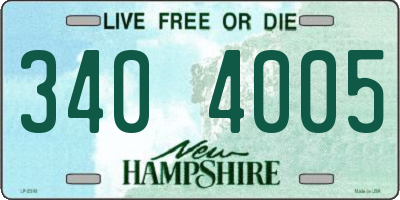 NH license plate 3404005