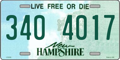 NH license plate 3404017