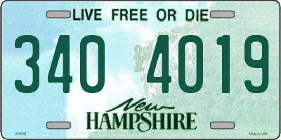 NH license plate 3404019