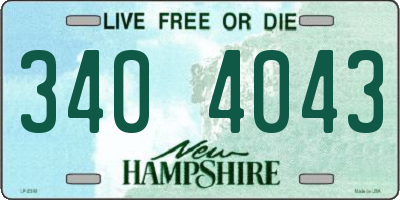 NH license plate 3404043