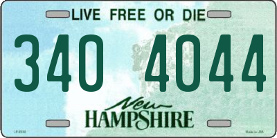 NH license plate 3404044