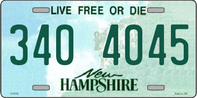 NH license plate 3404045