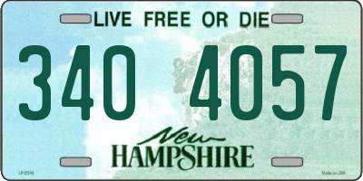 NH license plate 3404057
