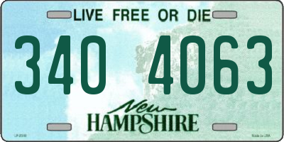 NH license plate 3404063