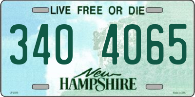 NH license plate 3404065
