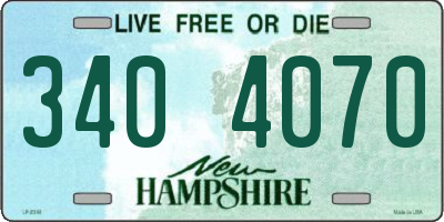 NH license plate 3404070