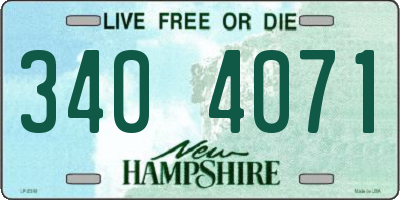 NH license plate 3404071