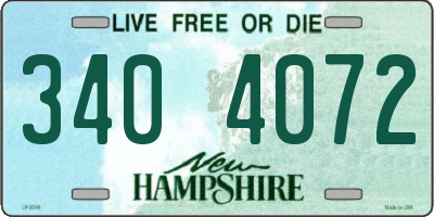 NH license plate 3404072