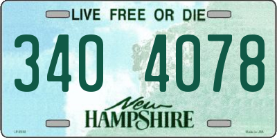 NH license plate 3404078