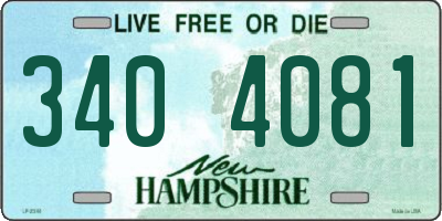 NH license plate 3404081