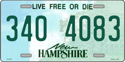NH license plate 3404083