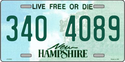 NH license plate 3404089