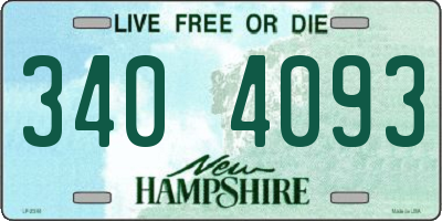 NH license plate 3404093
