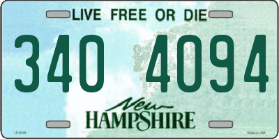 NH license plate 3404094
