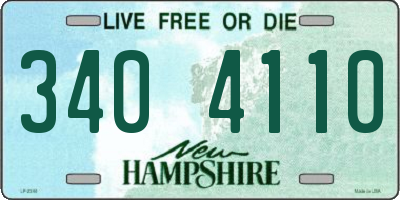 NH license plate 3404110