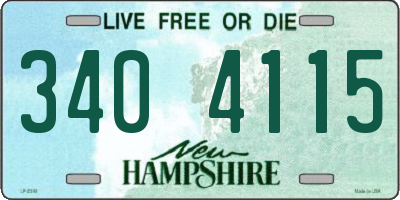 NH license plate 3404115