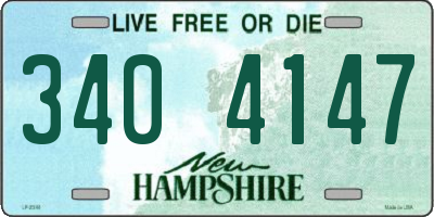 NH license plate 3404147
