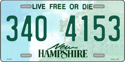 NH license plate 3404153
