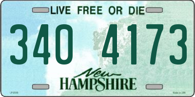 NH license plate 3404173