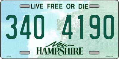 NH license plate 3404190