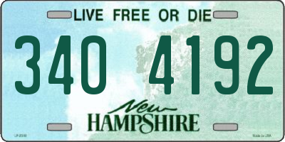 NH license plate 3404192
