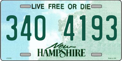 NH license plate 3404193