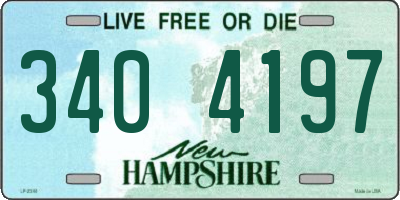 NH license plate 3404197
