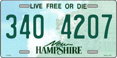 NH license plate 3404207