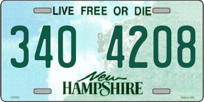 NH license plate 3404208
