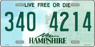 NH license plate 3404214
