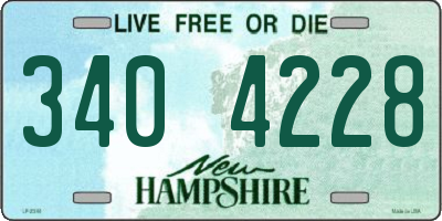 NH license plate 3404228