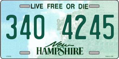 NH license plate 3404245