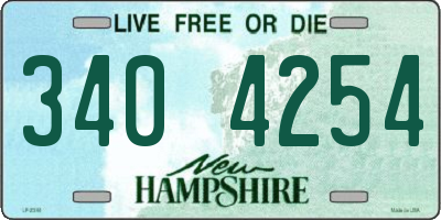 NH license plate 3404254