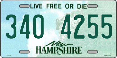 NH license plate 3404255