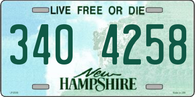 NH license plate 3404258